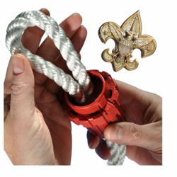 Super Rope Cinch being used at BSA Jamboree in 2013 to tie tents and boats